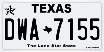 TX license plate DWA7155