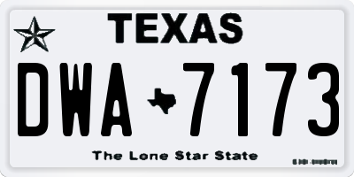 TX license plate DWA7173