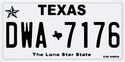 TX license plate DWA7176