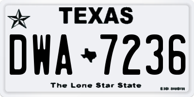 TX license plate DWA7236