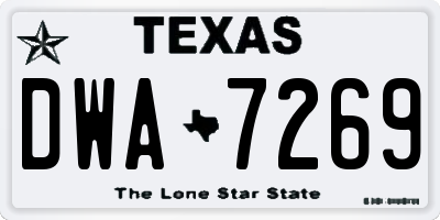 TX license plate DWA7269
