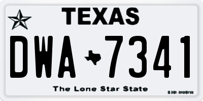 TX license plate DWA7341