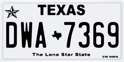 TX license plate DWA7369