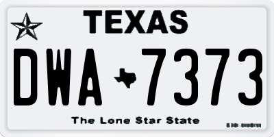 TX license plate DWA7373