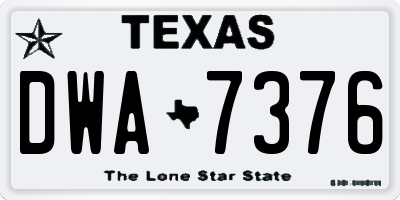 TX license plate DWA7376