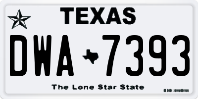 TX license plate DWA7393