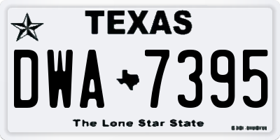 TX license plate DWA7395