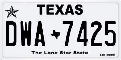 TX license plate DWA7425