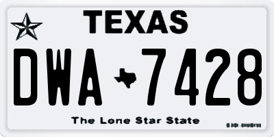 TX license plate DWA7428