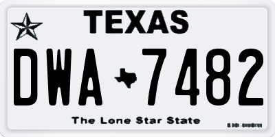 TX license plate DWA7482