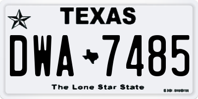 TX license plate DWA7485