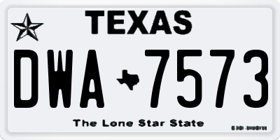 TX license plate DWA7573