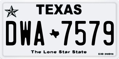 TX license plate DWA7579