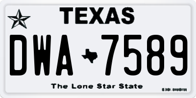 TX license plate DWA7589