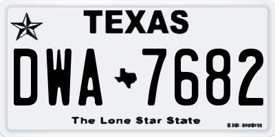 TX license plate DWA7682
