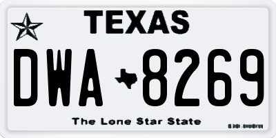 TX license plate DWA8269
