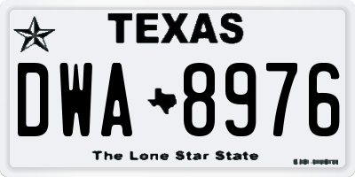 TX license plate DWA8976