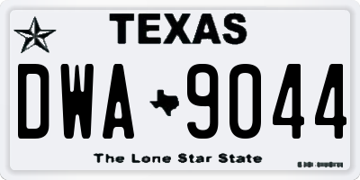 TX license plate DWA9044