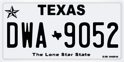TX license plate DWA9052