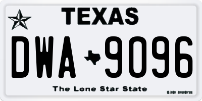 TX license plate DWA9096