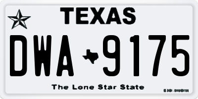TX license plate DWA9175