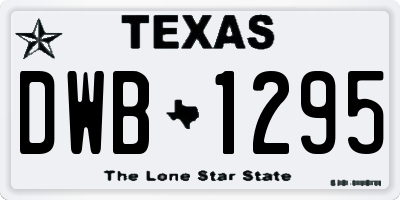 TX license plate DWB1295