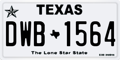 TX license plate DWB1564