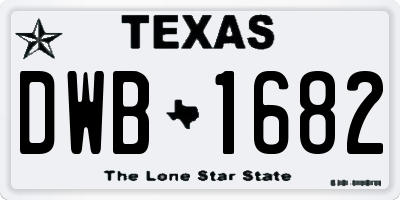 TX license plate DWB1682