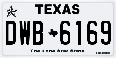 TX license plate DWB6169