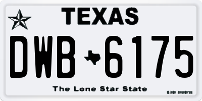 TX license plate DWB6175