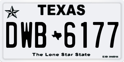 TX license plate DWB6177