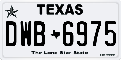 TX license plate DWB6975