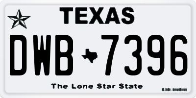 TX license plate DWB7396