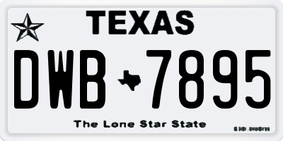 TX license plate DWB7895
