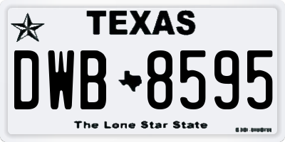 TX license plate DWB8595