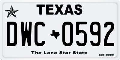 TX license plate DWC0592