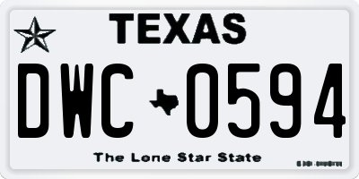 TX license plate DWC0594