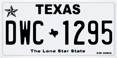 TX license plate DWC1295