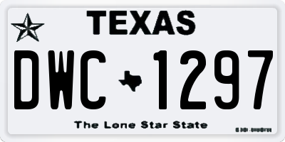 TX license plate DWC1297