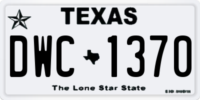TX license plate DWC1370