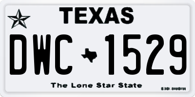 TX license plate DWC1529
