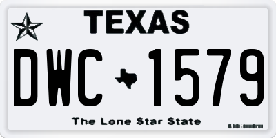TX license plate DWC1579