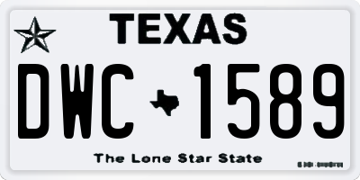 TX license plate DWC1589