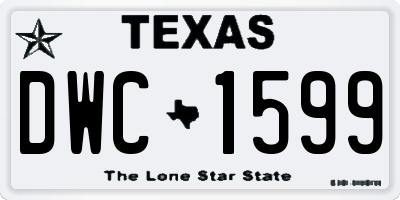 TX license plate DWC1599