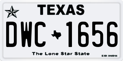 TX license plate DWC1656