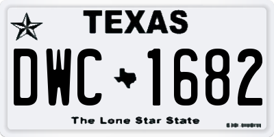 TX license plate DWC1682