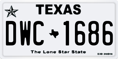 TX license plate DWC1686