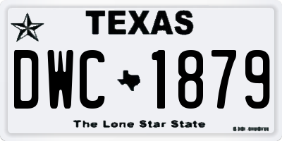 TX license plate DWC1879
