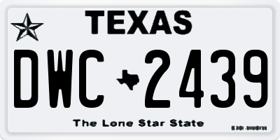 TX license plate DWC2439