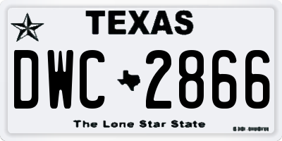 TX license plate DWC2866